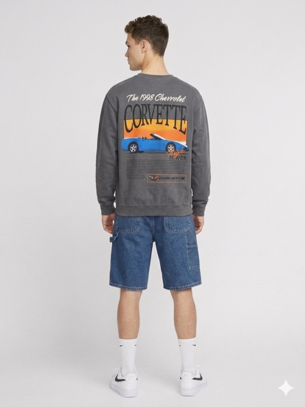1998 Graphic Crewneck Sweatshirt - Charcoal